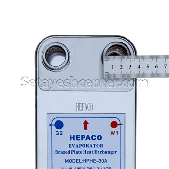 اواپراتور حرارتی صفحه ای گاز به آب مدل HPHE-30A هپاکو HEPACO
