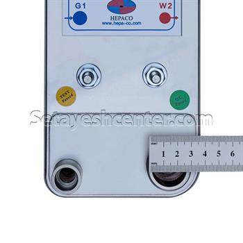 اواپراتور حرارتی صفحه ای گاز به آب مدل HPHE-50A هپاکو HEPACO