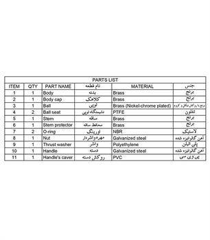 شیرگازی 1 اینچ ساق بلند امین شیر Amin Shir   